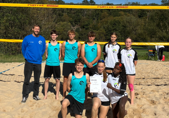 1. Platz beim Kreisentscheid im Beachvolleyball 